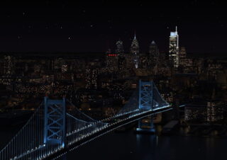 Comcast Center Xmas Show Philly Flyover 2021